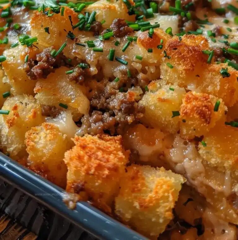 Filling Tater Tot Casserole with Ground Beef Recipe