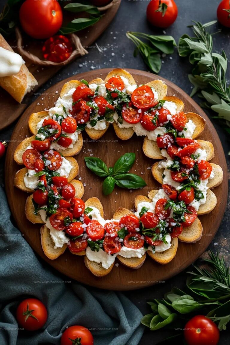 Simple Christmas Bruschetta Wreath Recipe