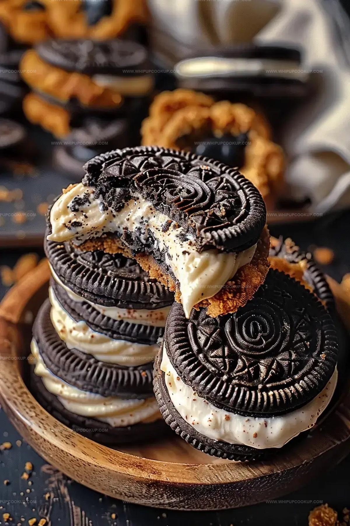 Cookies & Cream Cheesecake Deep-Fried Oreos Recipe