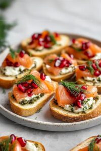 Christmas Crostini with Smoked Salmon Recipe