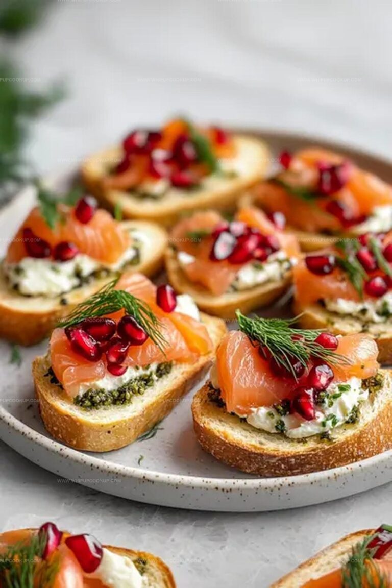 Christmas Crostini with Smoked Salmon Recipe