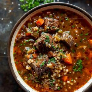 Hearty Slow Cooker Beef and Barley Soup Recipe