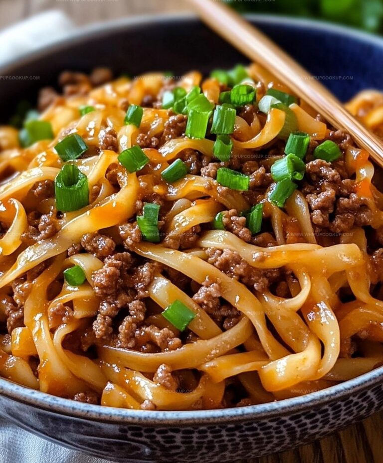 Mongolian Ground Beef Noodles Recipe