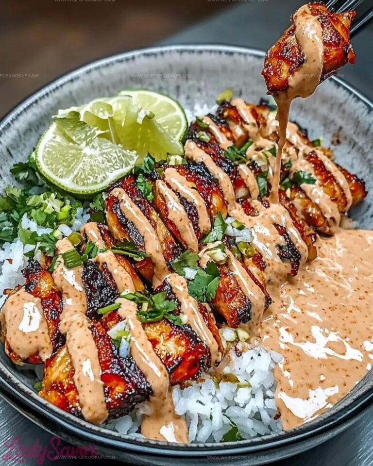 Sweet Chili Chicken Bowl with Coconut Lime Drizzle Recipe