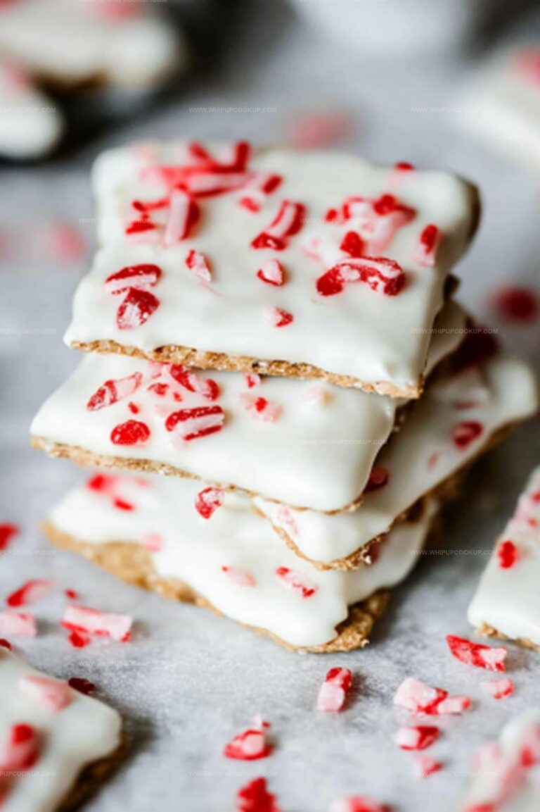 Peppermint Crunch White Chocolate Covered Graham Crackers Recipe