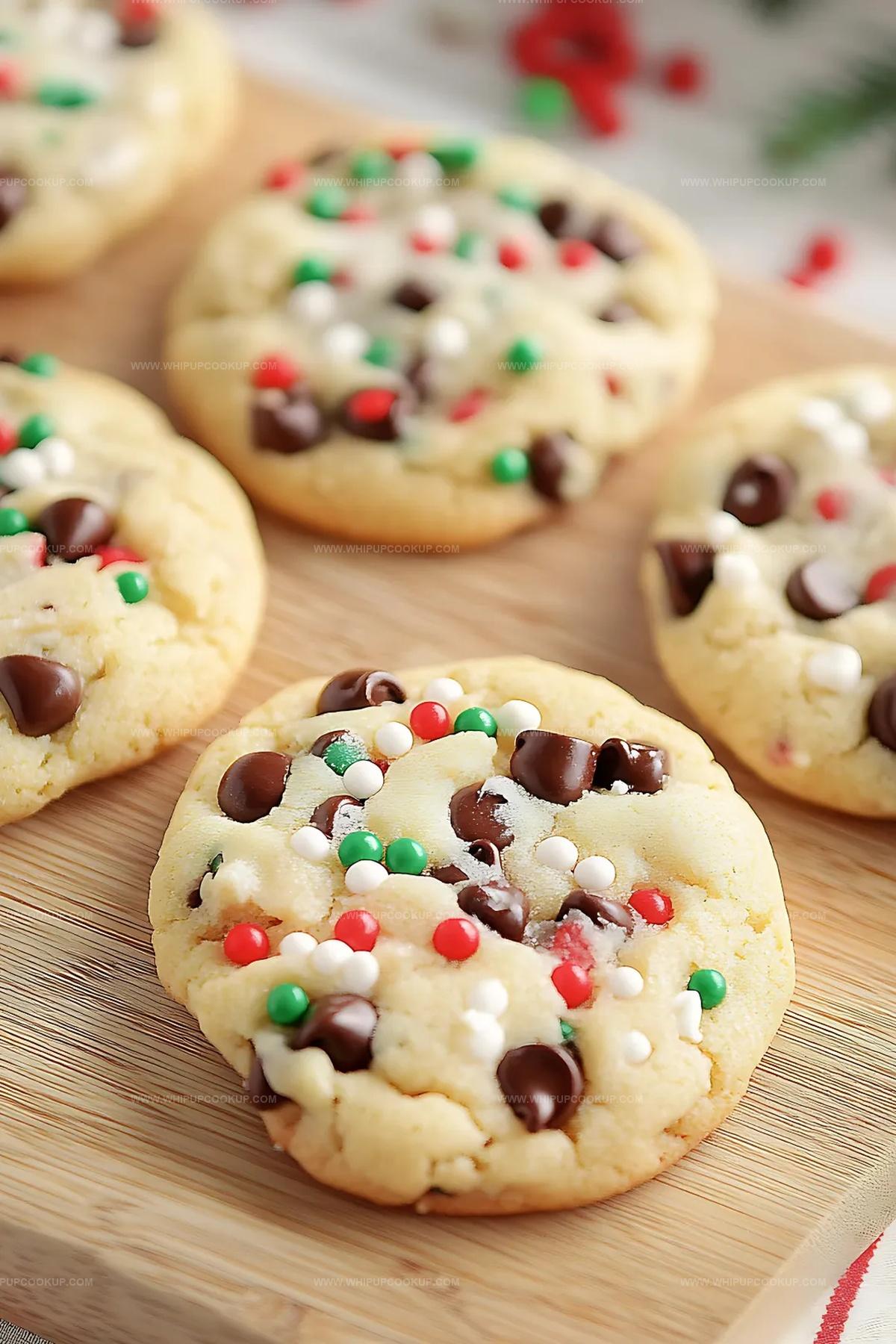 Cake Mix Chocolate Chip Santa Cookies Recipe