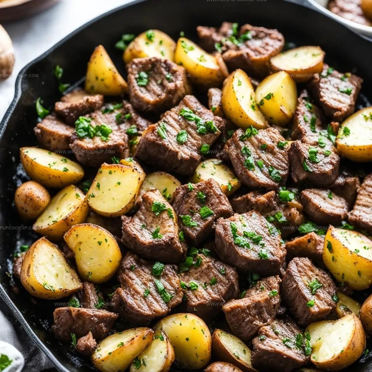 Easy Garlic Butter Steak and Potatoes Skillet Recipe