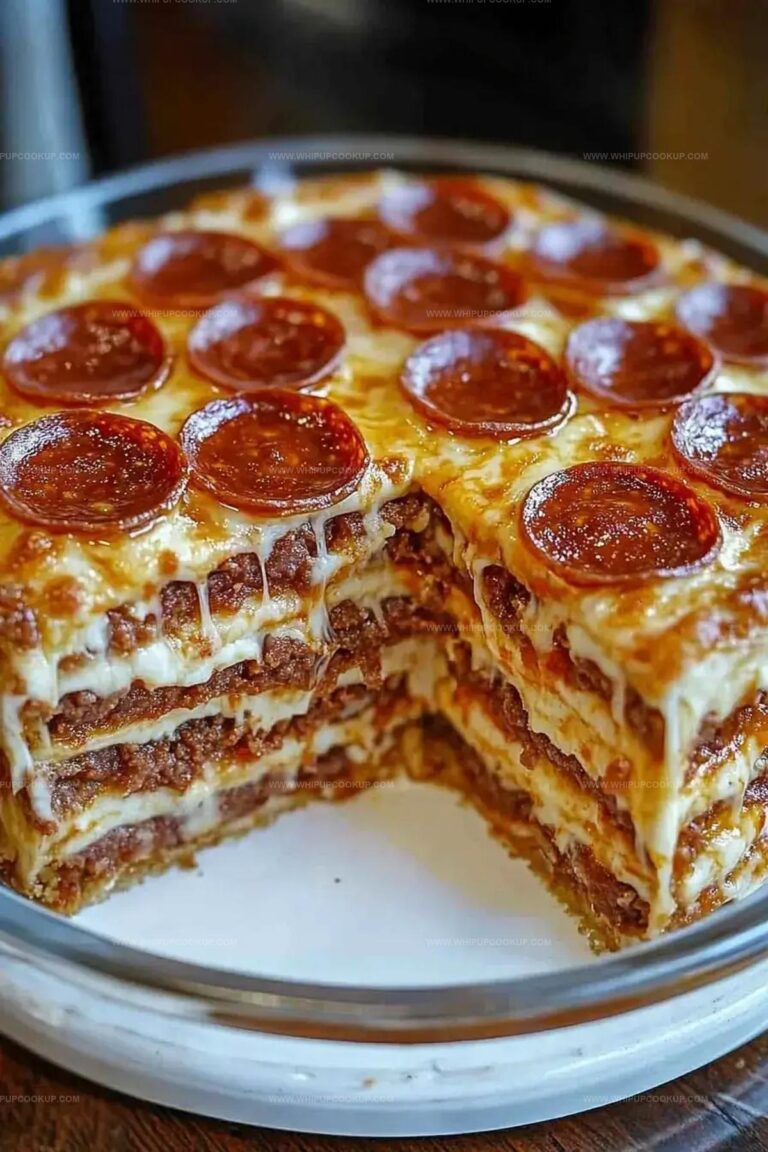Pepperoni Pizza Layer Cake Recipe