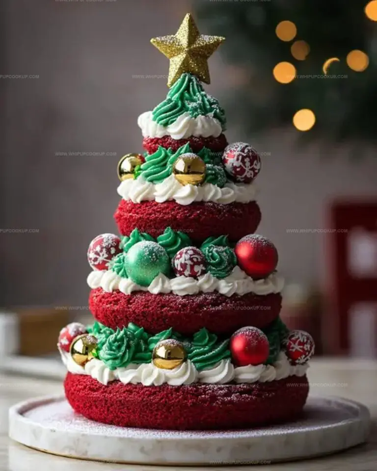 Red Velvet Christmas Tree Cake Recipe