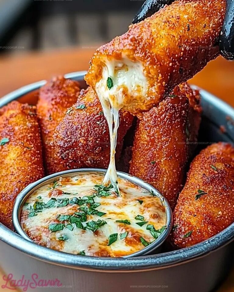Crispy Mozzarella Sticks with Marinara Sauce & Creamy Dip Recipe