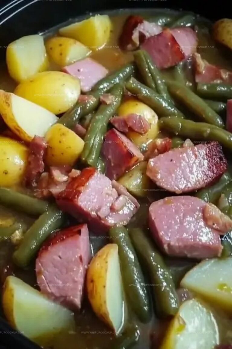 Crockpot Ham Green Beans and Potatoes Recipe