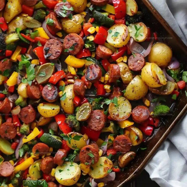 Sheet Pan Potatoes Sausage and Veggies Recipe