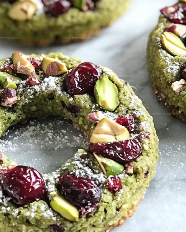 Pistachio Cranberry Wreath Cookies Recipe