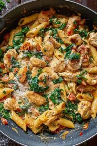Marry me Chicken Pasta with Spinach Recipe