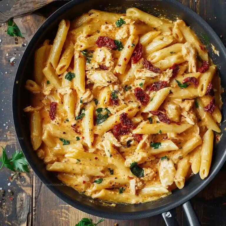 Creamy Asiago Chicken Pasta with Sun-Dried Tomatoes Recipe
