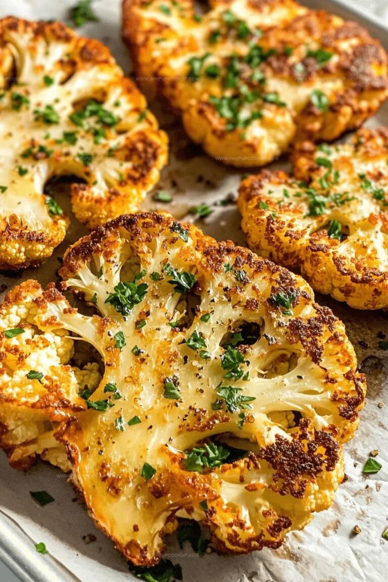 Garlic Parmesan Cauliflower Steaks Recipe