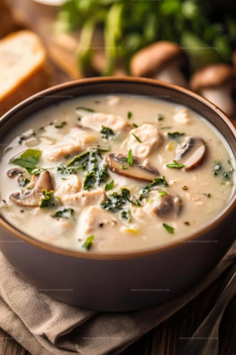 Creamy Mushroom Kale Turkey Soup Recipe