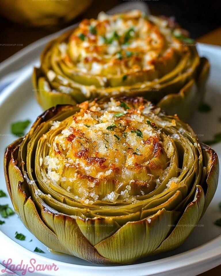 Buttery Stuffed Artichokes Recipe