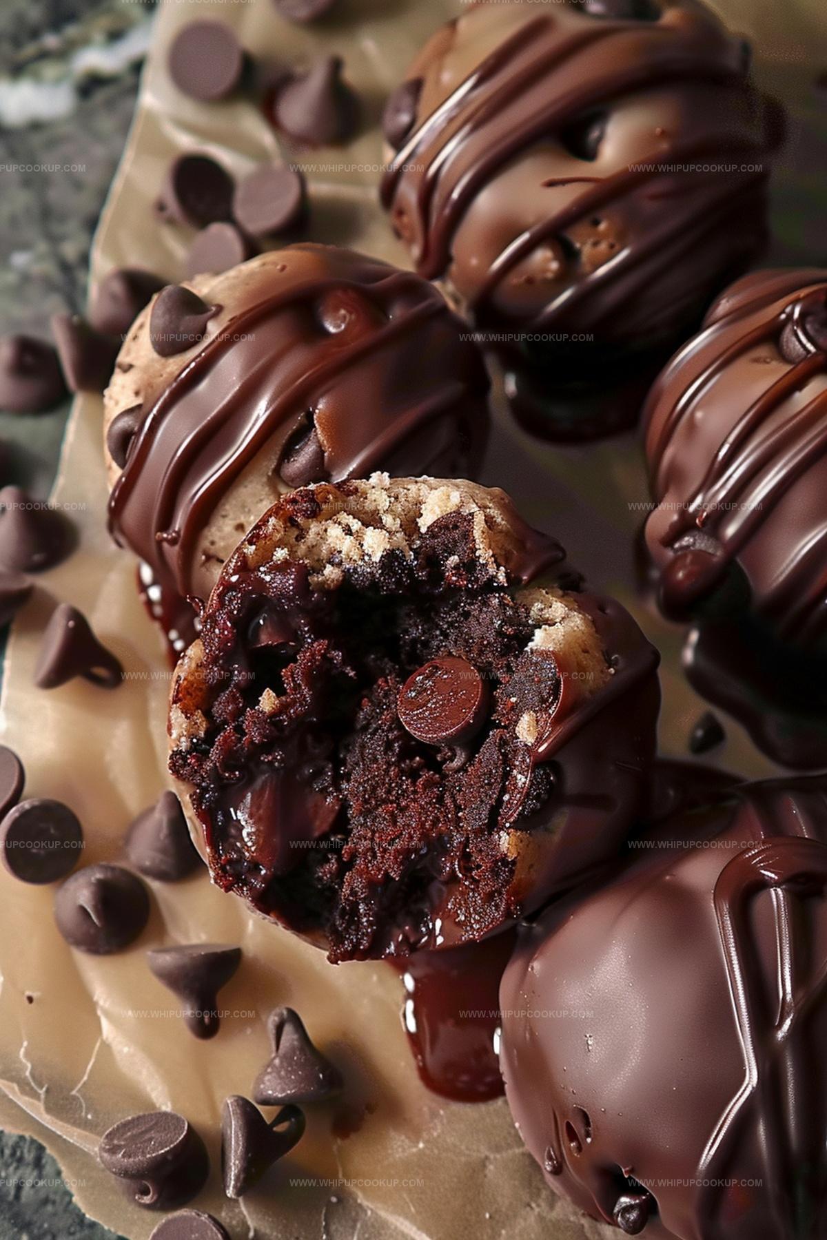 Chocolate Chip Cookie Dough Brownie Bombs Recipe