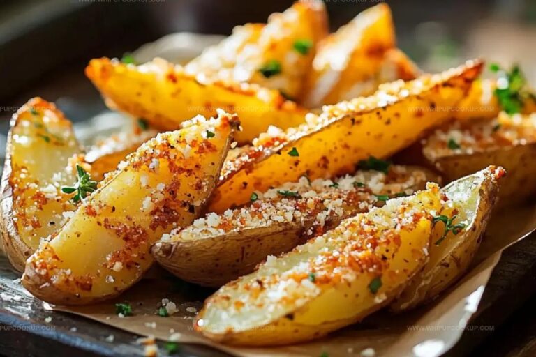 Baked Garlic Parmesan Potato Wedges Recipe