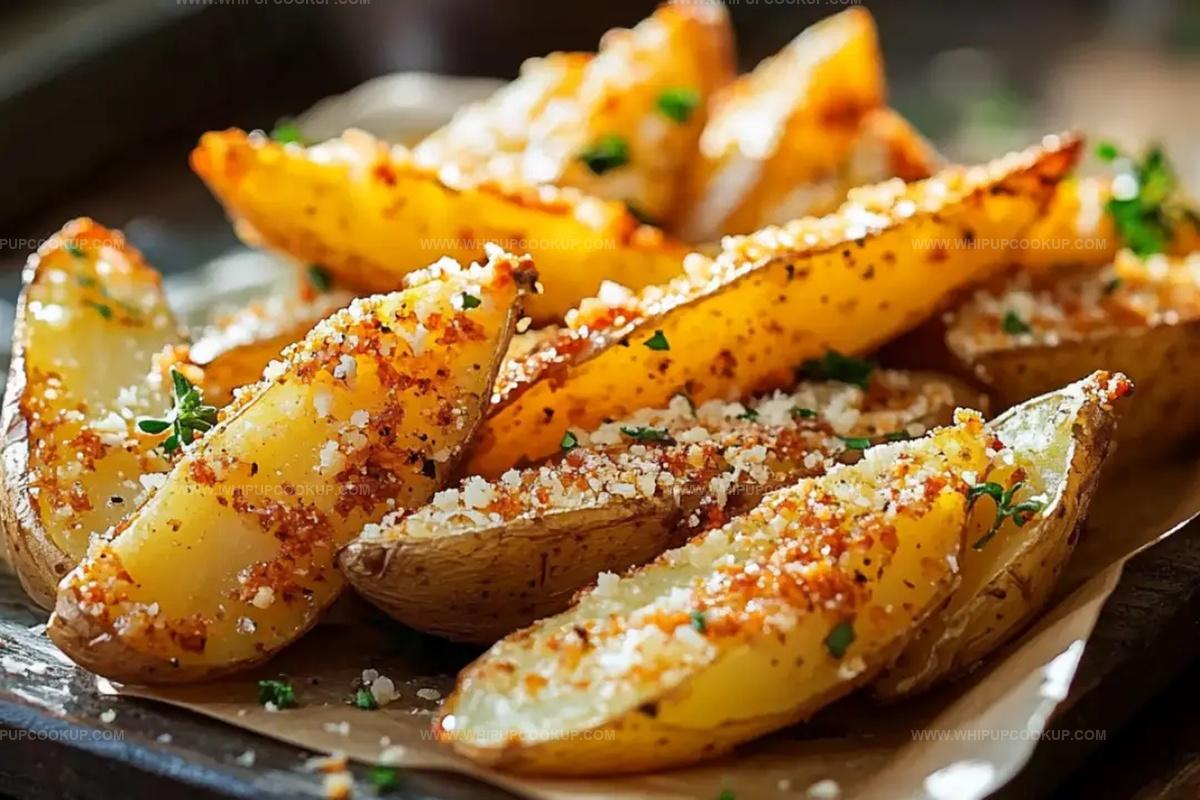 Baked Garlic Parmesan Potato Wedges Recipe