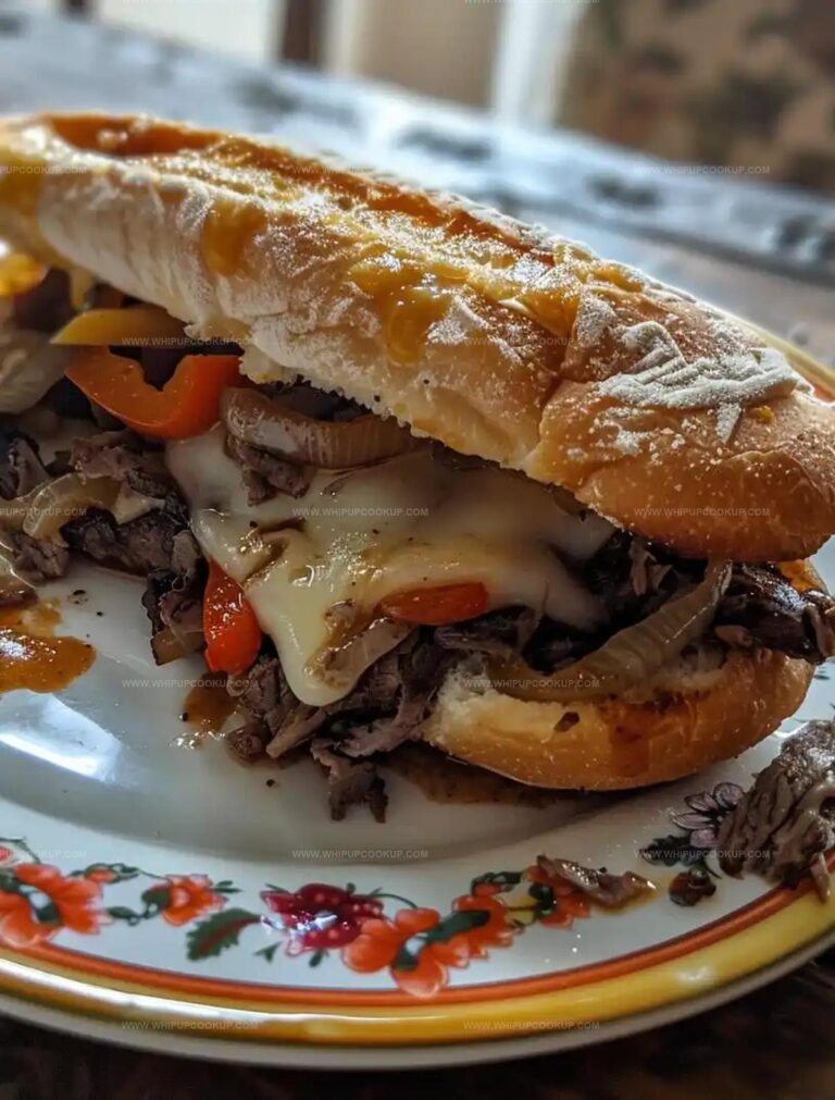 Slow Cooker Philly Cheesesteak Sandwich Recipe