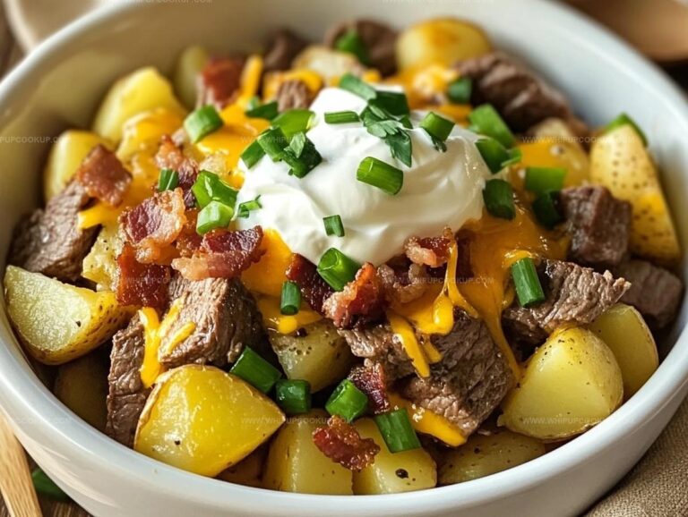 Crockpot Loaded Steak And Potato Bake Recipe