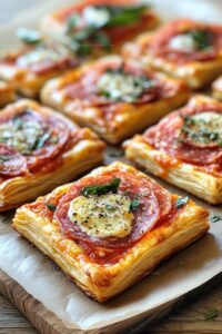 Christmas Puff Pastry Charcuterie Squares Recipe