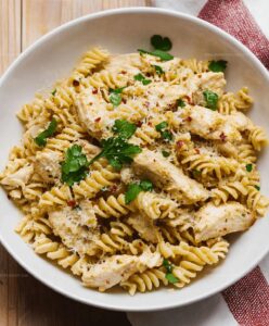 Crockpot Garlic Parmesan Chicken Pasta Recipe