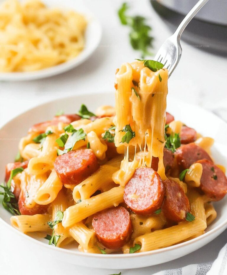 Instant Pot Cheesy Kielbasa Pasta Recipe