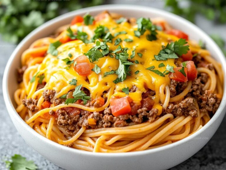 Crockpot Taco Spaghetti Recipe
