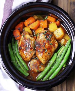 Slow Cooker Honey Garlic Chicken And Veggies Recipe