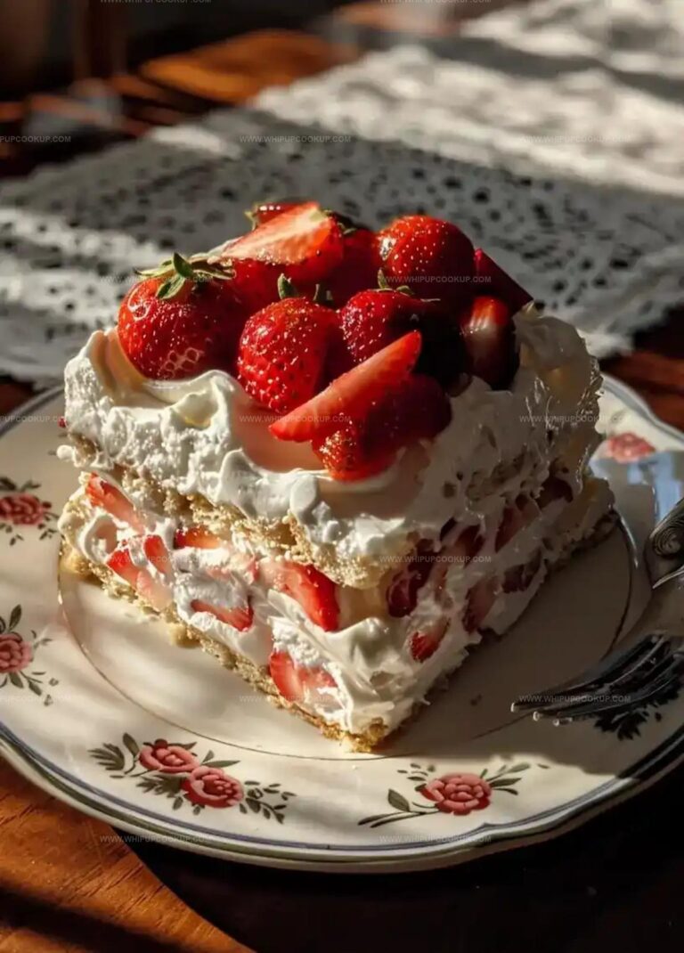 Strawberry Cream Cheese Icebox Cake Recipe