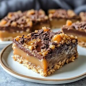 Caramel Chocolate Crunch Bars Recipe