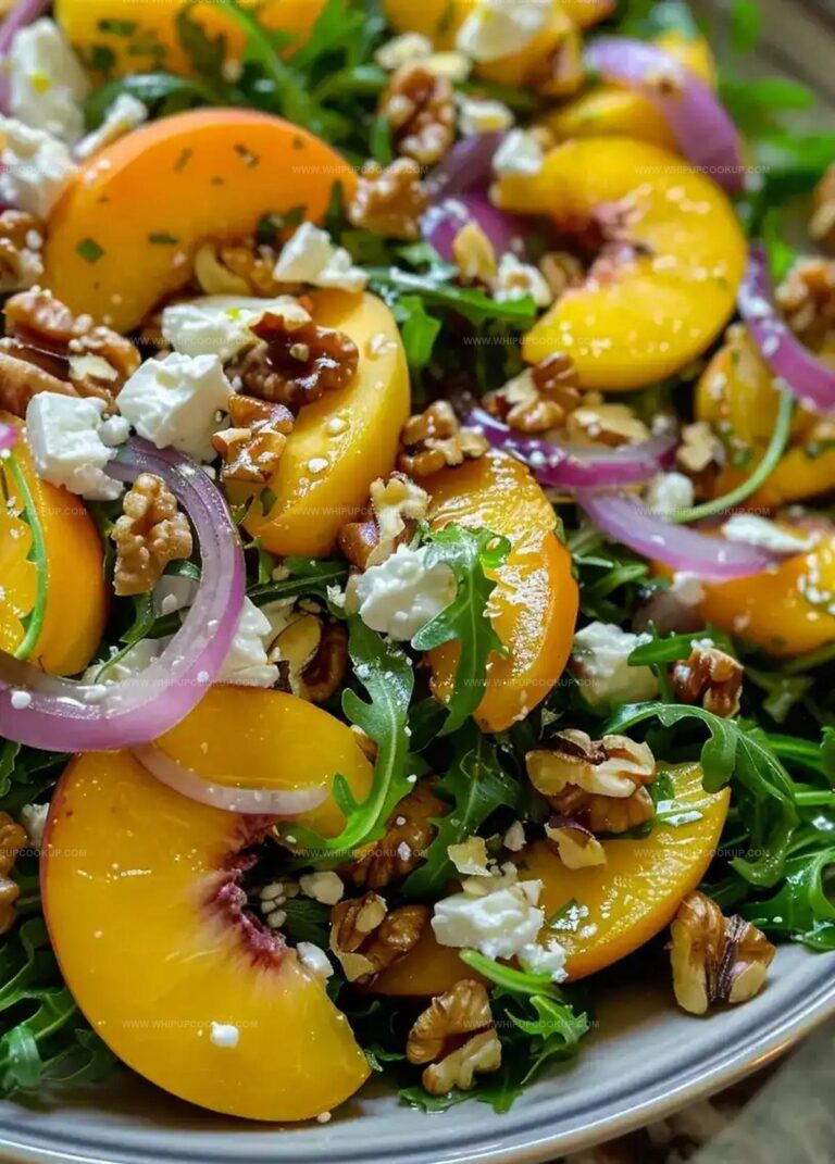 Easy Peach Arugula Salad Recipe
