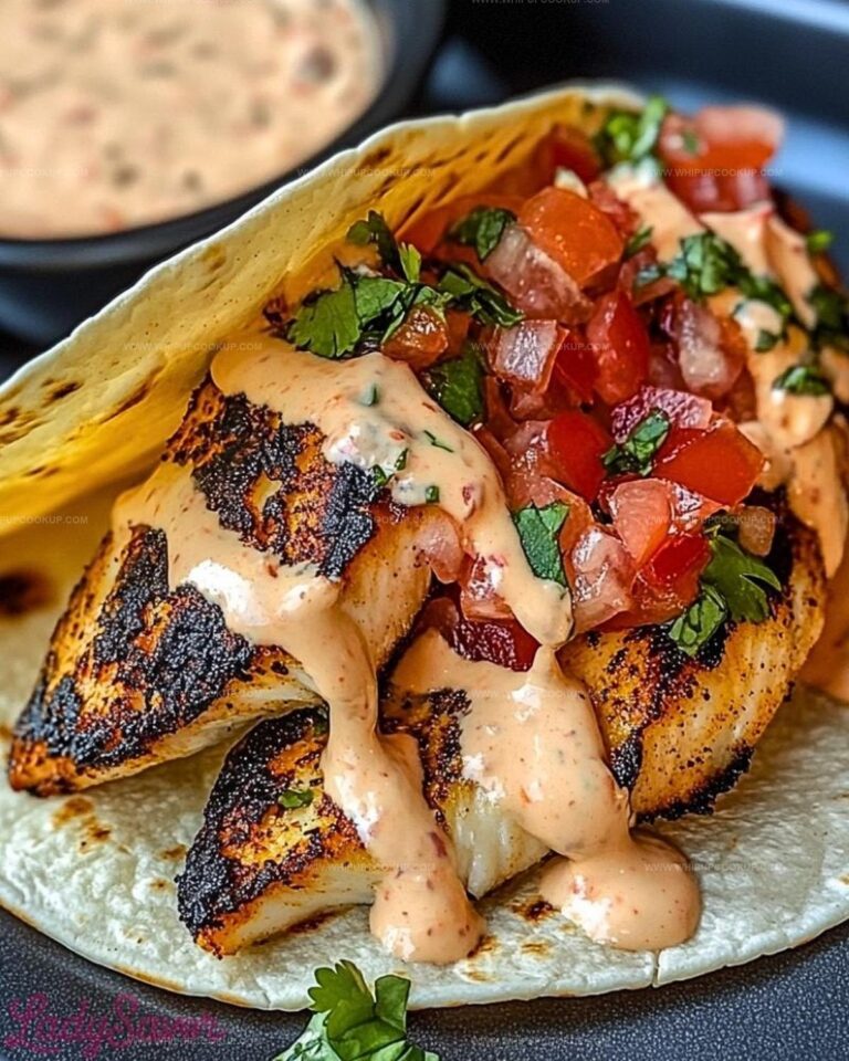 Grilled Fish Tacos with Spicy Mayo & Pico de Gallo Recipe