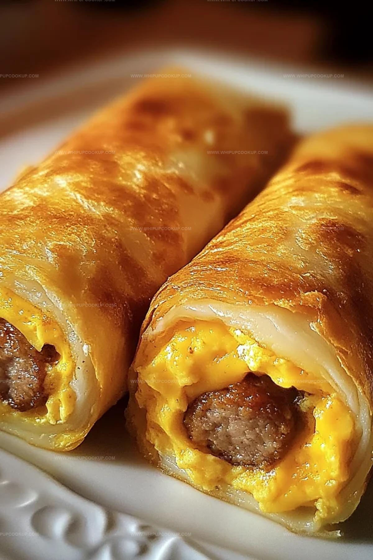 Sausage Egg And Cheese Breakfast Roll-Ups Recipe
