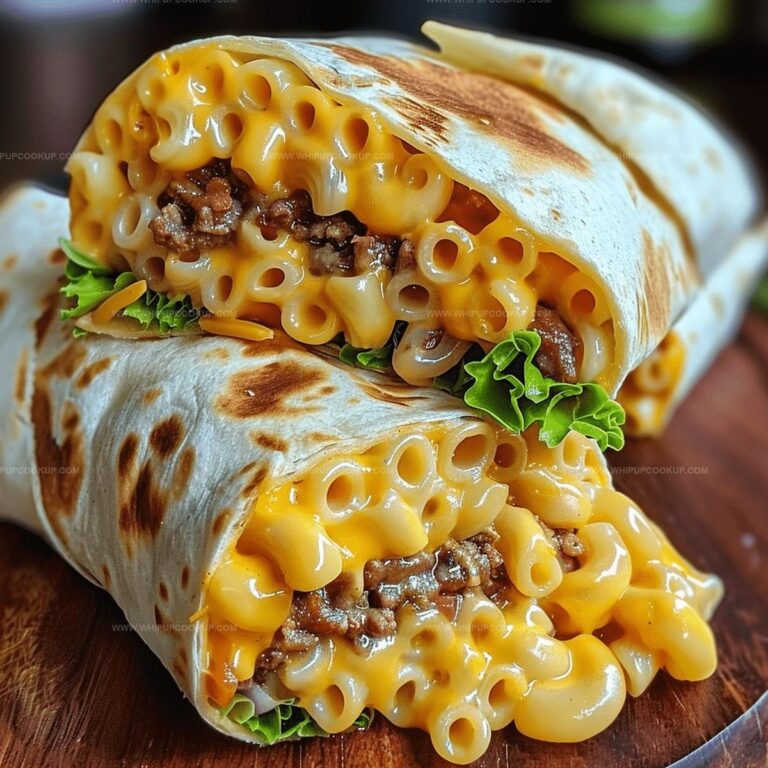 Mac n Cheese Burger Wrap Recipe