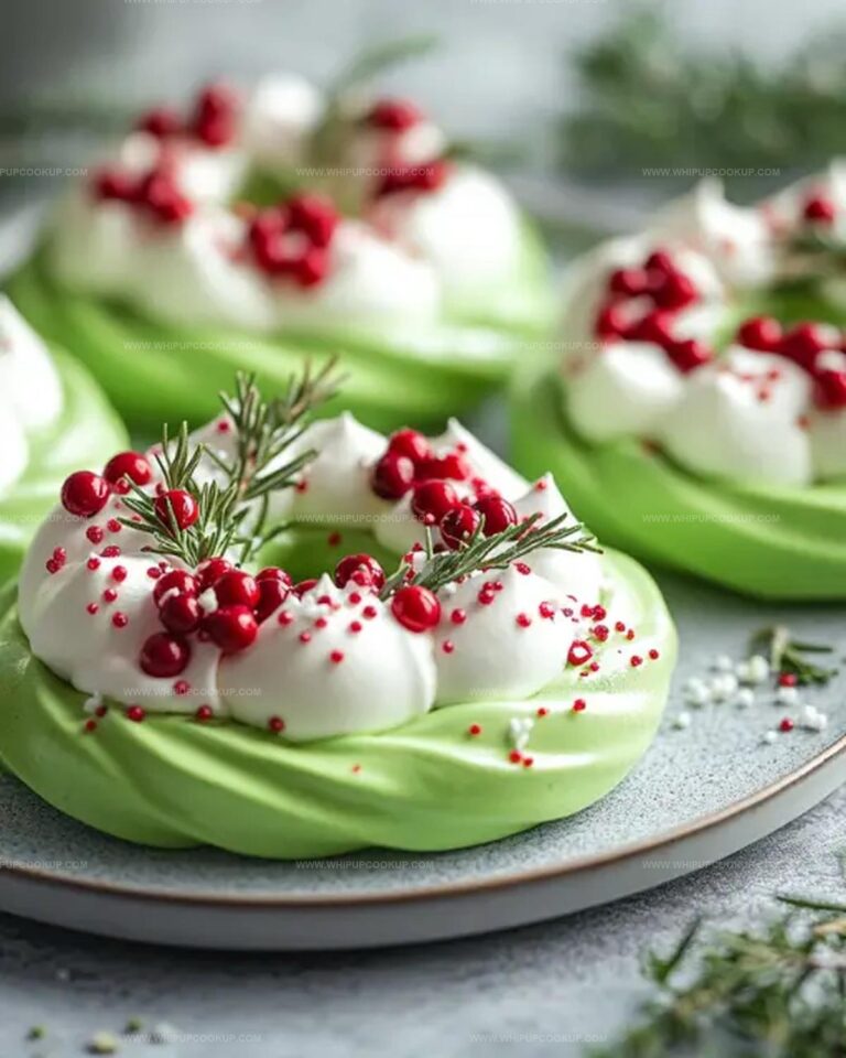 Christmas Wreath Meringues Recipe