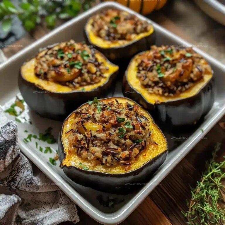 Stuffed Acorn Squash with Wild Rice Recipe