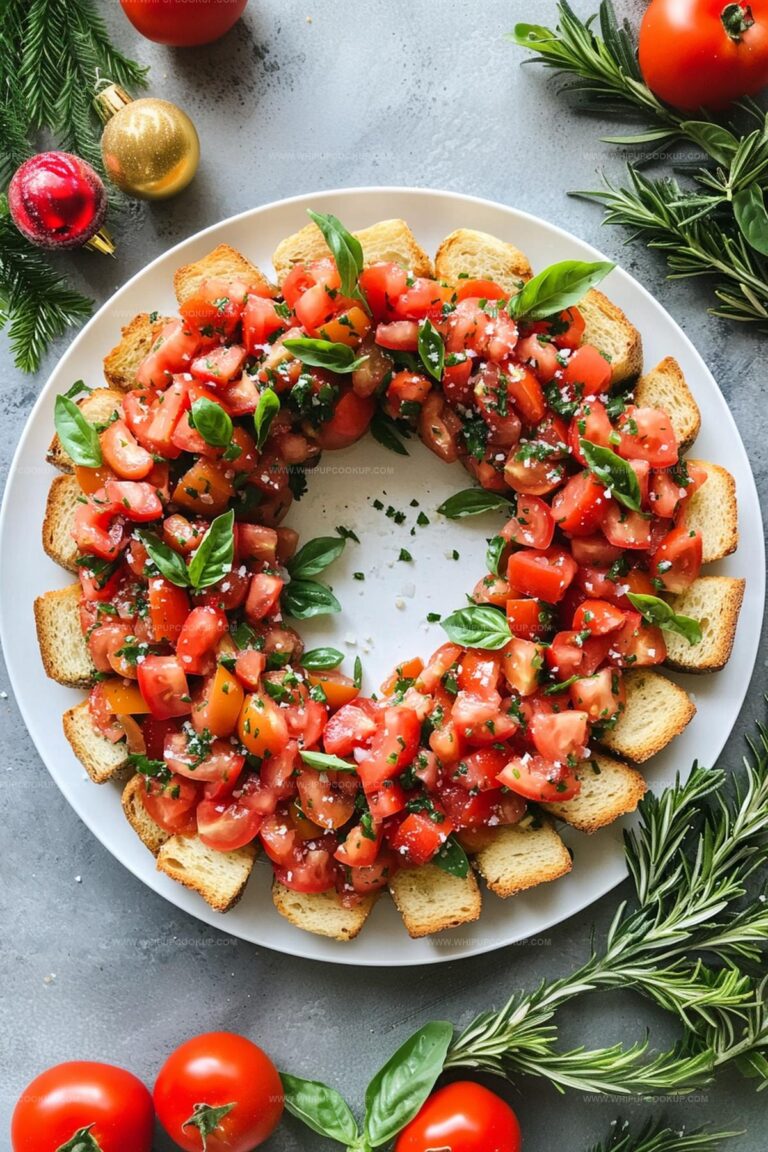 Christmas Bruschetta Wreath Recipe Recipe