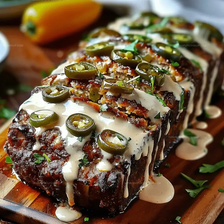 Smoky Jalapeno Popper Meatloaf with Creamy Ranch Drizzle Recipe