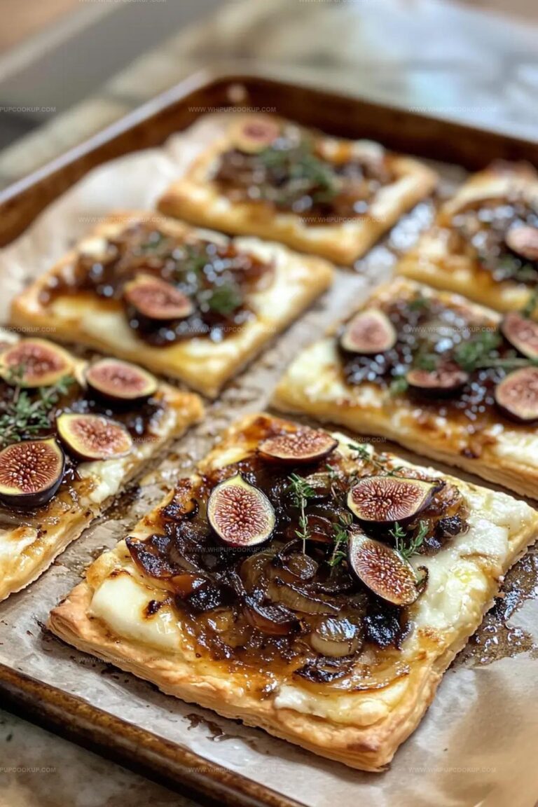 Festive Fig, Brie & Caramelized Onion Flatbread With Balsamic Glaze Recipe