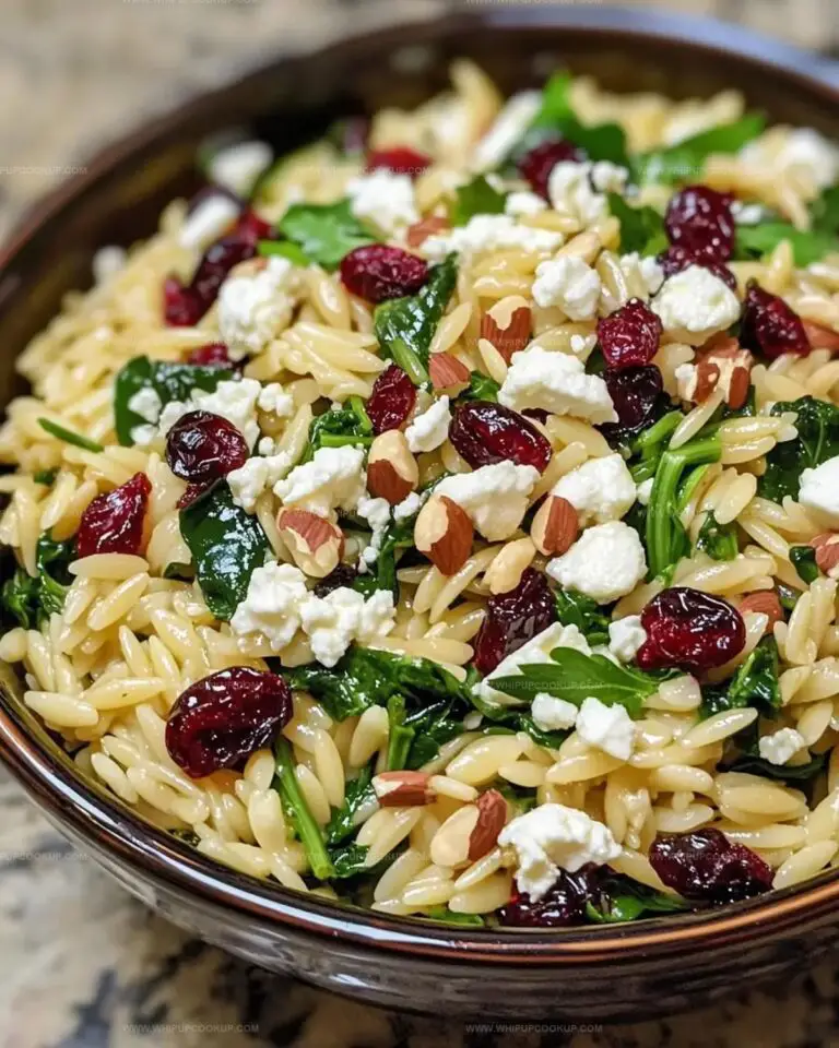 Feta and Cranberry Orzo with Lemon Vinaigrette Recipe