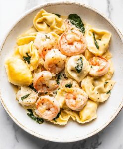 Shrimp Tortellini With Garlic Sauce Recipe