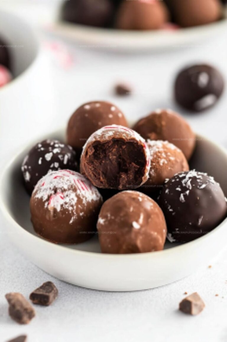 Boozy Peppermint Dark Chocolate Truffles Recipe
