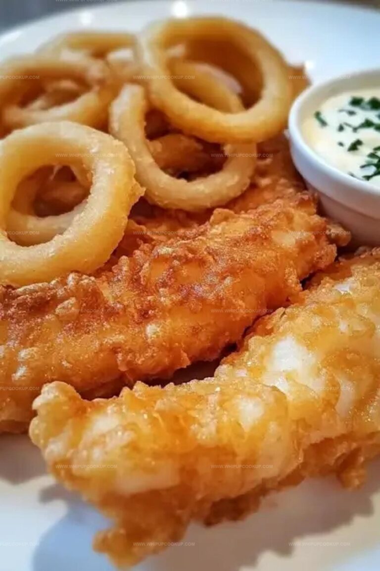 Crispy Battered Cod And Onion Rings Platter Recipe
