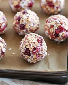 Raspberry Almond Energy Bites Recipe
