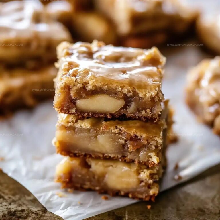 Maple Glazed Apple Blondies Recipe
