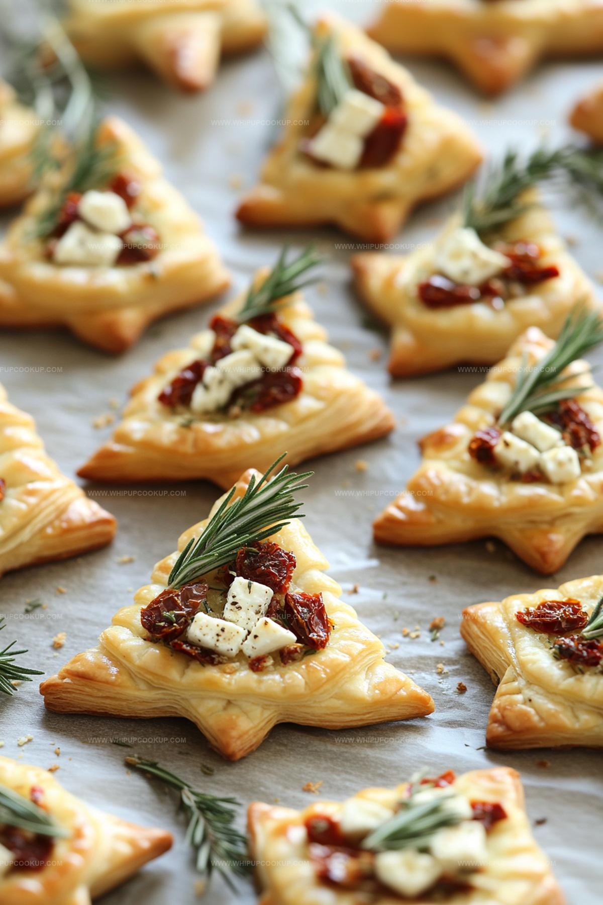 Rosemary & Feta Christmas Tree Crackers Recipe